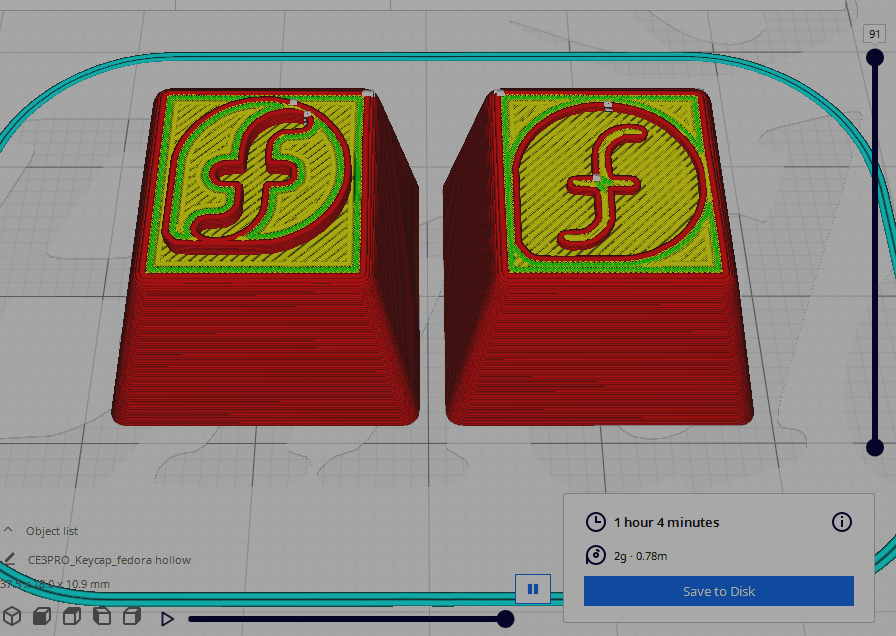 Keycap cơ 1U Fedora OS (Linux distro) cho Mechanical Keyboard - Image 1