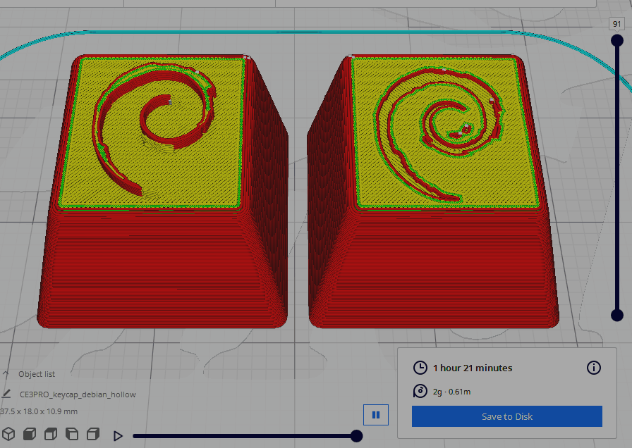 Keycap 1U bàn phím cơ logo Debian OS (Linux distro) - Image 1