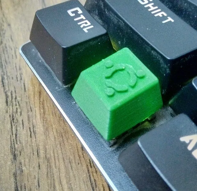 Keycap cơ 1U Mechanical Keyboard chủ đề Ubuntu (Linux distro) - Image 1
