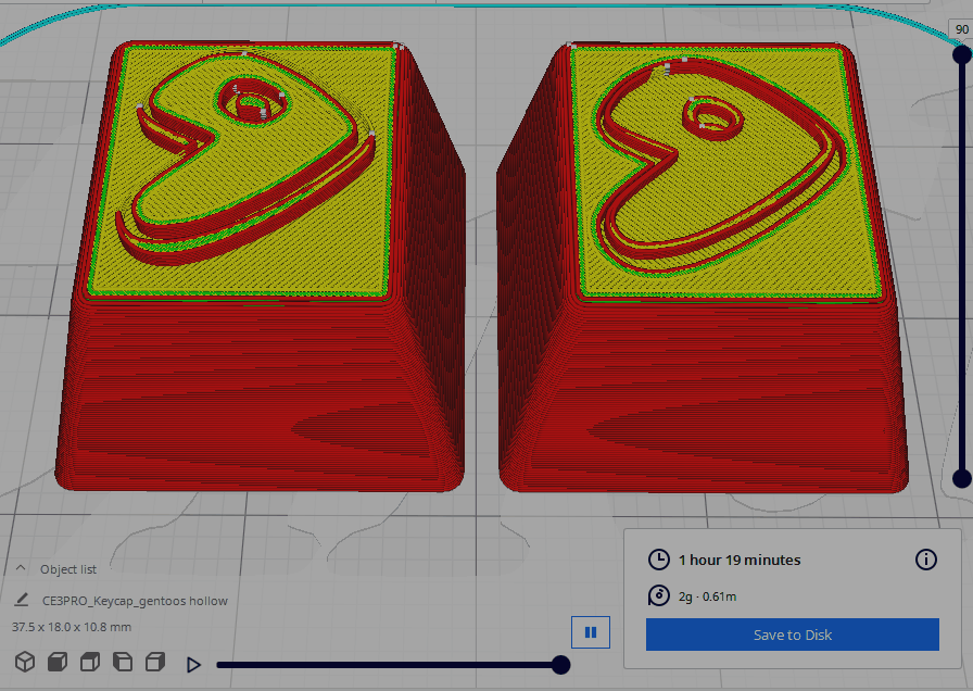 Keycap bàn phím cơ 1U Gentoo OS (Linux distro) cho Mechanical Keyboard