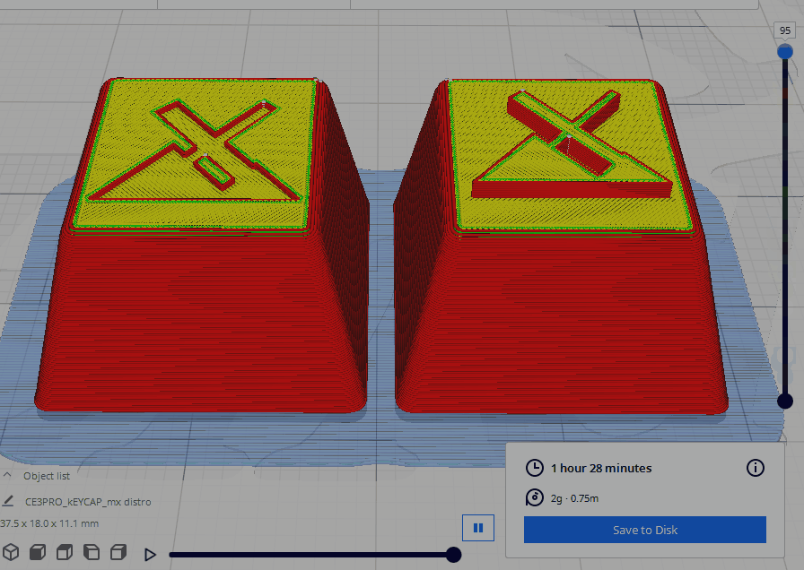 Keycap cơ 1U logo Linux distro MX OS - Image 1