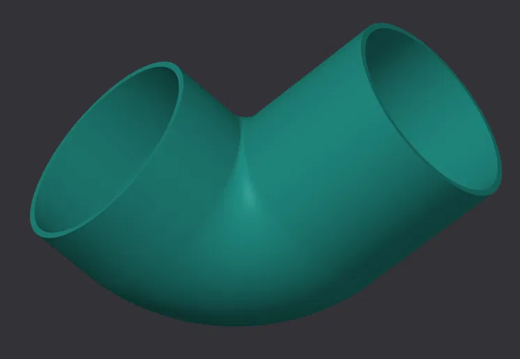 Ống khí - Co 90° ID & OD 2.5 inch - không cần support - Image 1