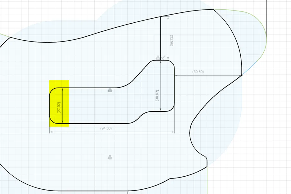 Template phay hốc điều khiển (Control Cavity) Fender Jazzmaster - Image 2