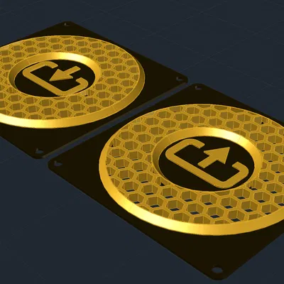 Nắp che quạt 120mm có chỉ báo hướng luồng gió