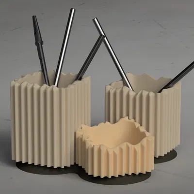 Ống cắm bút “Bánh răng không tròn” / Desk Organizer dạng module