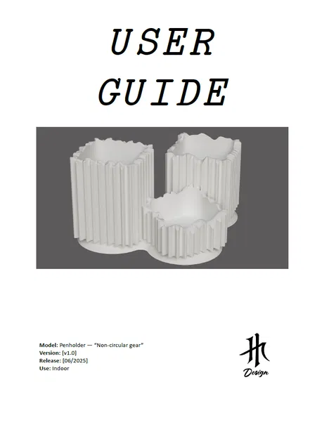 Ống cắm bút “Bánh răng không tròn” / Desk Organizer dạng module - Image 10