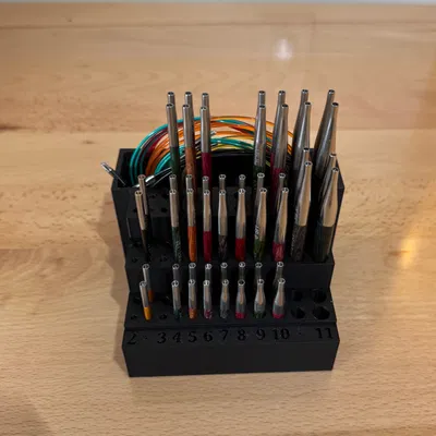 Khối đựng kim đan interchangeable (Interchangeable Knitting Needle Block)