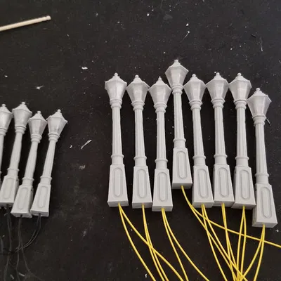 Đèn đường mô hình Train / Dept. 56 (Street Lamp) tỉ lệ 1:48 & HO 1:87