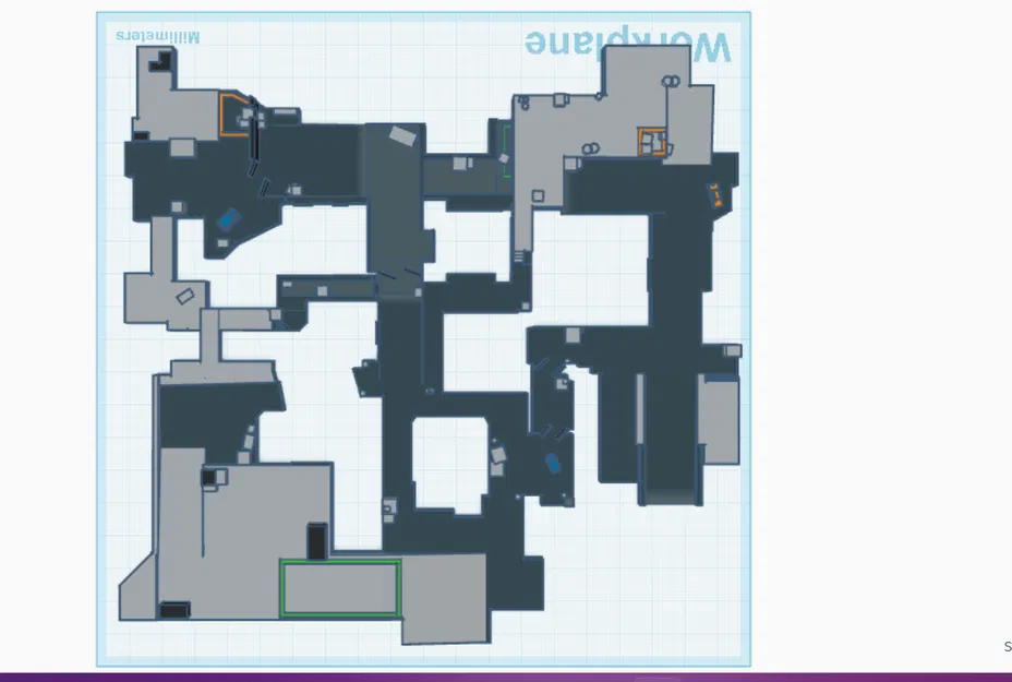 Bản đồ CS GO DUST 2 MAP 3D (Low-relief) cho in FDM - Image 1