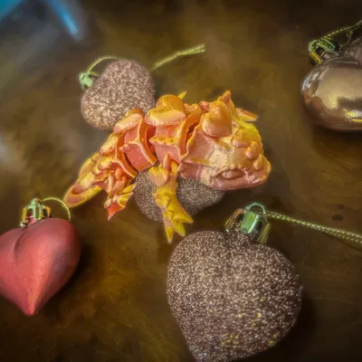 Móc khóa Rồng Dẻo Tình Yêu Valentine (Valentines Love Flexi Dragon Keychain)