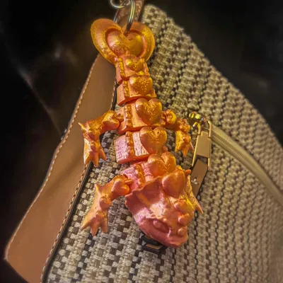 Móc khóa Rồng Dẻo Tình Yêu Valentine (Valentines Love Flexi Dragon Keychain)