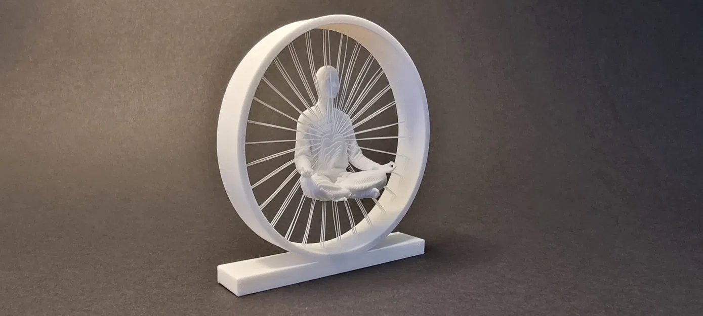 Thiền Lơ Lửng – Tượng String Art - Image 2