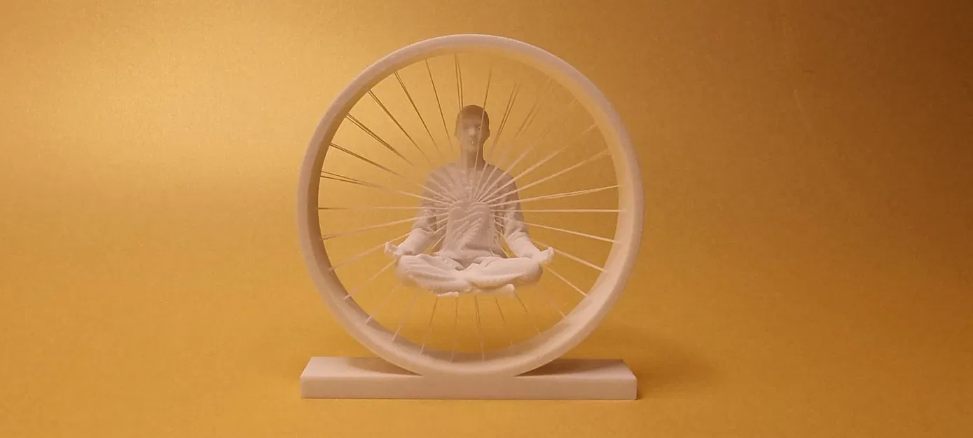 Thiền Lơ Lửng – Tượng String Art - Image 4