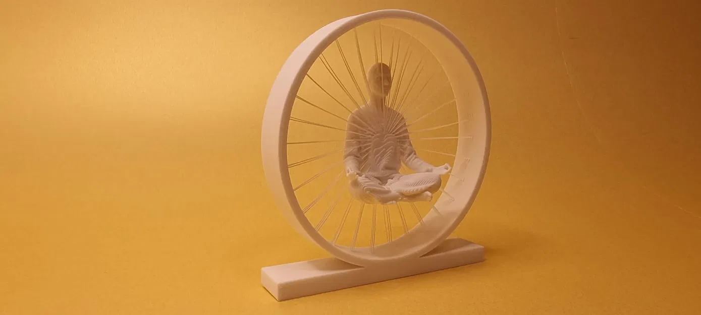 Thiền Lơ Lửng – Tượng String Art - Image 5