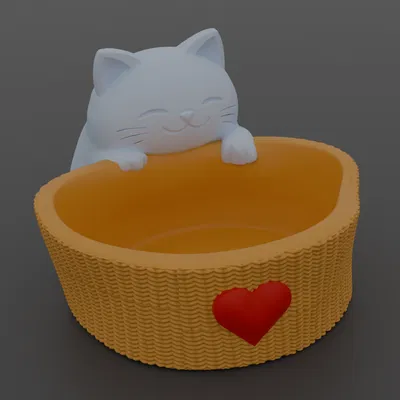 Khay Đựng Trang Sức Mèo Dễ Thương – Thò Đầu Nhìn Vào Bát