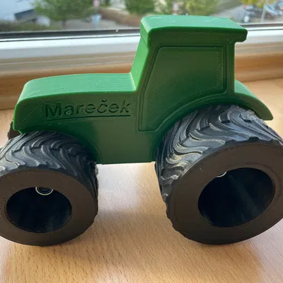 Xe máy kéo kéo dây cho bé (Pulling tractor)