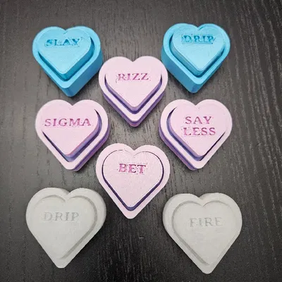 Conversation Heart Fidget Clicker – Clicker hình tim cho Valentine