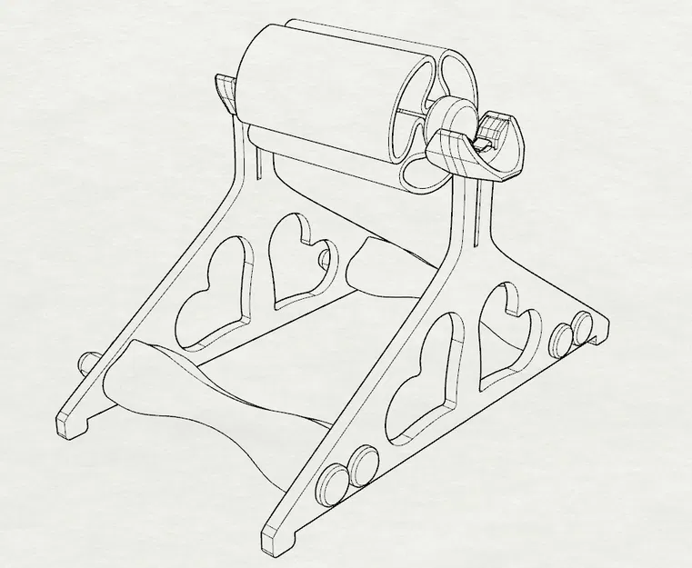 Giá Đỡ Cuộn Filament Hình Trái Tim (Không Cần Bearing) - Image 2