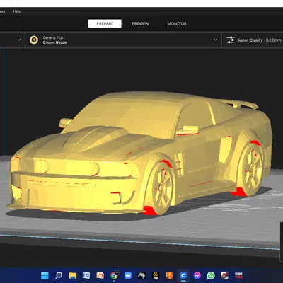 Mô hình xe Mustang có thể in 3D (Printable mustang car)