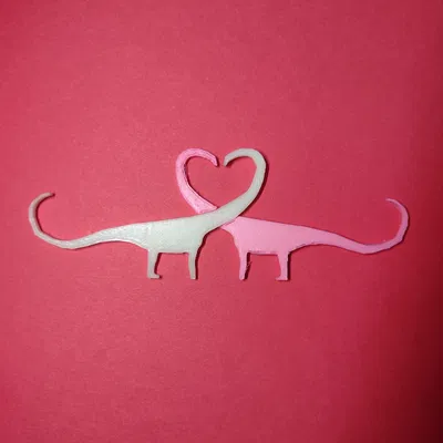 Valendinos – Cặp meeple Barosaurus tạo hình trái tim