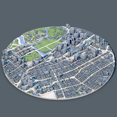 Mô hình 3D Cityscape Tokyo (Nhật Bản) – Kiến trúc đô thị in được