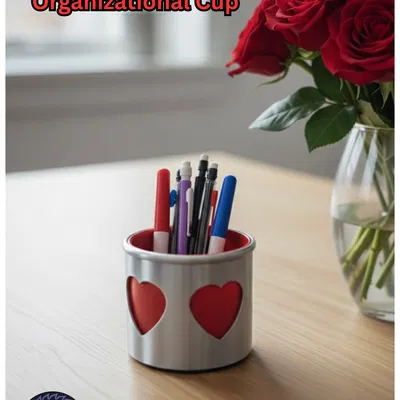 Cốc Tổ Chức Đồ Deep Devotion (Hình Trái Tim, 2 Lớp)