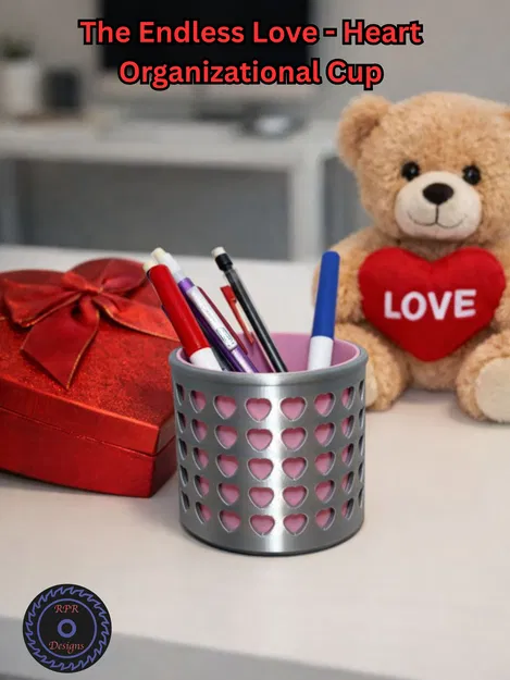 The Endless Love - Ống Cắm Bút Hình Trái Tim (Heart Organizational Cup) - Image 1