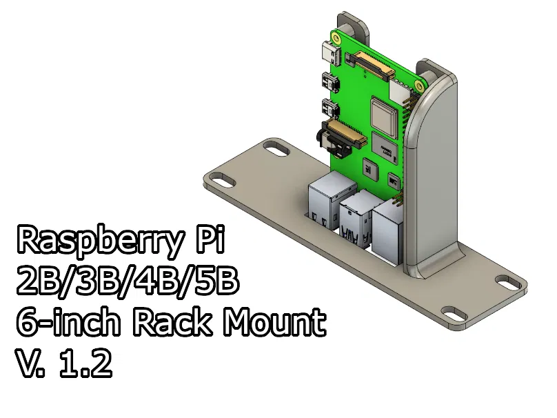 Rack Mount 6-inch cho Raspberry Pi 2B/3B/4B/5B - Image 1