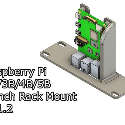 Rack Mount 6-inch cho Raspberry Pi 2B/3B/4B/5B