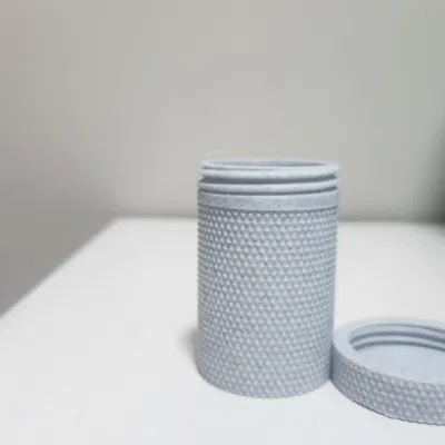 Hộp Chứa Đồ Dạng Trụ Vân Knurling (Knurled Storage Container)