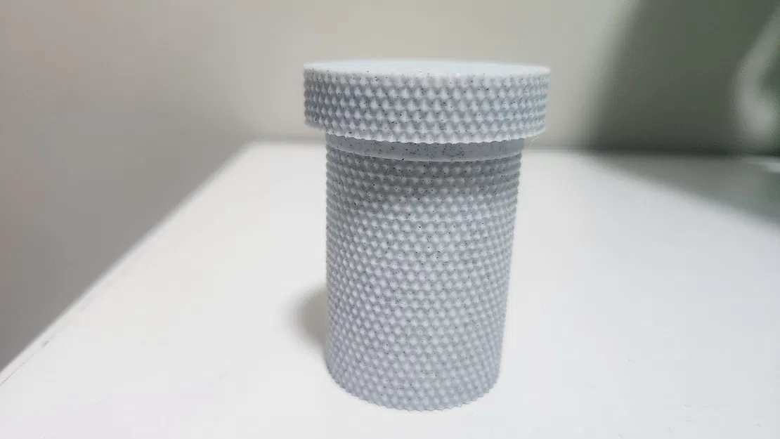 Hộp Chứa Đồ Dạng Trụ Vân Knurling (Knurled Storage Container) - Image 3