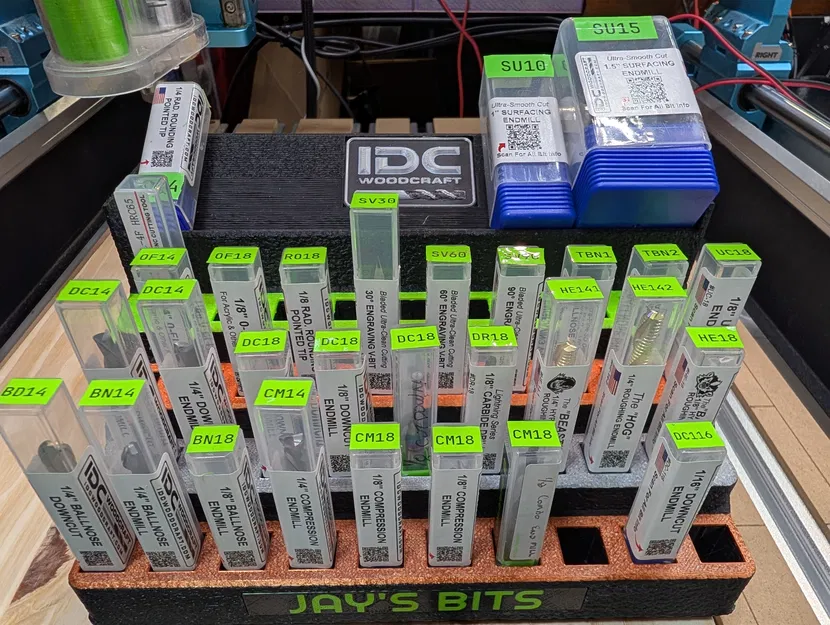 IDC Woodcraft Bit Organizer – Khay sắp xếp mũi CNC - Image 1