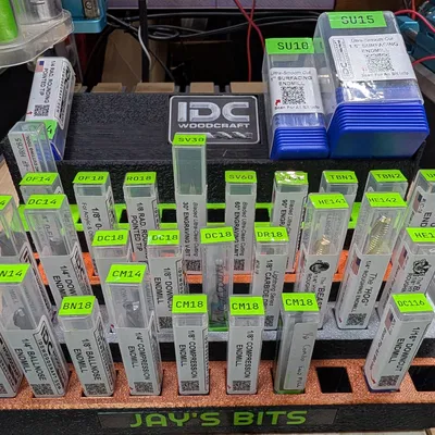 IDC Woodcraft Bit Organizer – Khay sắp xếp mũi CNC