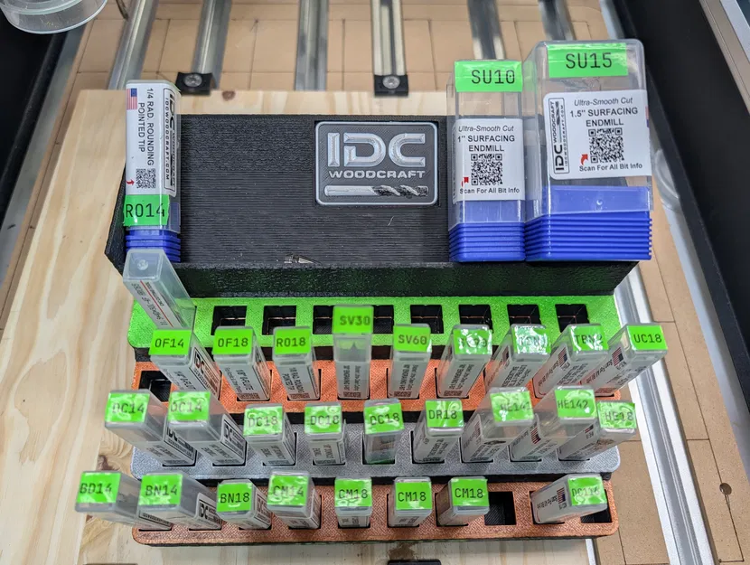 IDC Woodcraft Bit Organizer – Khay sắp xếp mũi CNC - Image 2