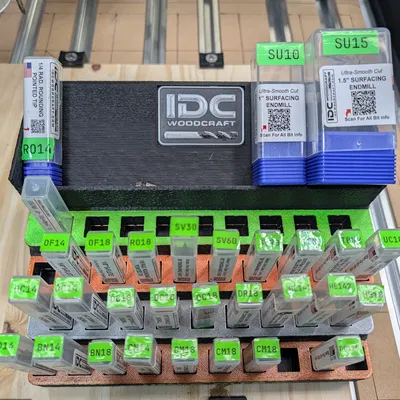 IDC Woodcraft Bit Organizer – Khay sắp xếp mũi CNC