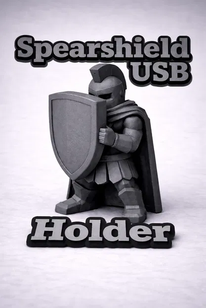 SPEARSHIELD! USB Holder – Giá đỡ USB hình chiến binh Spartan - Image 1