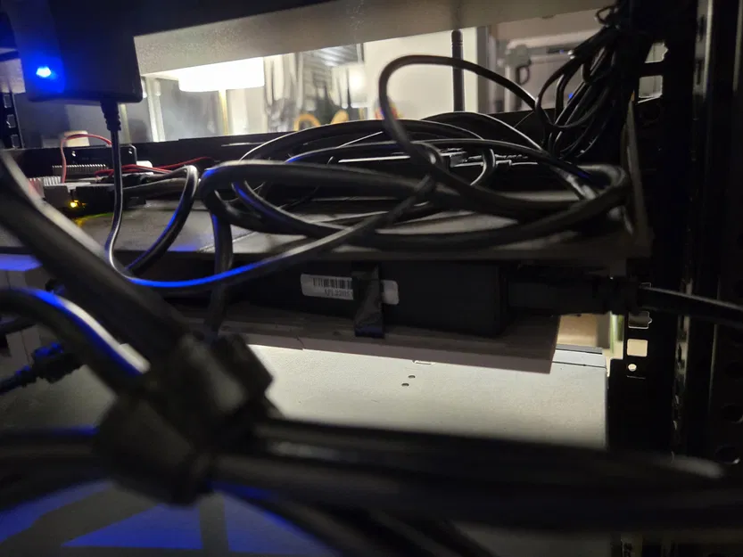 Giá rackmount 1U cho HP Elitedesk G3 mini - kệ gắn adapter nguồn - Image 3