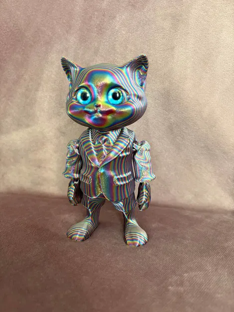 Flexi Cat – Mèo con articulated dễ thương, print in place - Image 1