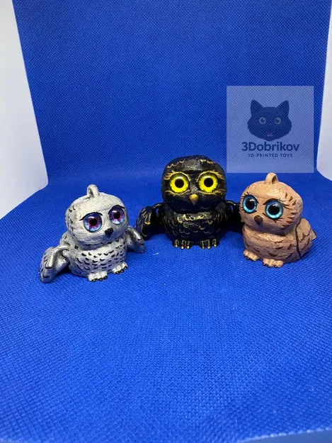 Cú mèo Flexi dạng móc khóa – Print-in-place - Image 4