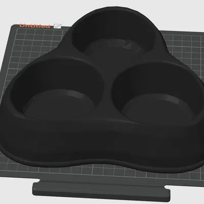 Khay ăn mèo 3 ngăn (3 bowl cat food dish)