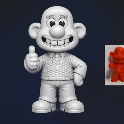 Chibi Wallace (Wallace & Gromit) – Tượng 3D dễ thương