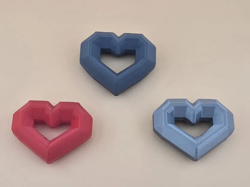 Bộ Trái Tim Low Poly Có Rãnh Đỡ Điện Thoại & Danh Thiếp – Quà Valentine - Image 6