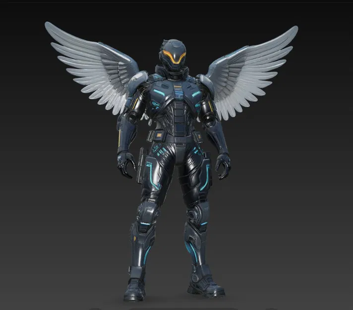 Cyberpunk Angel Soldier 3 – Thiên thần lính phong cách cyberpunk - Image 2