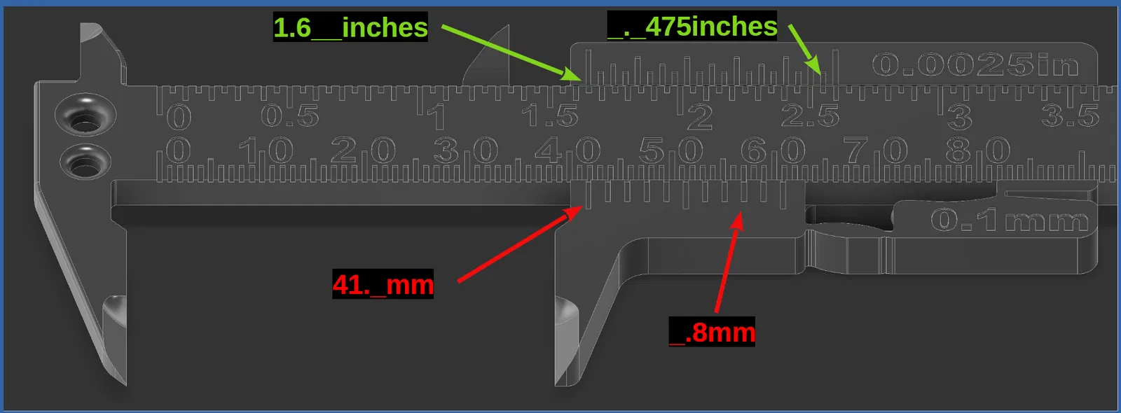 Thước cặp kẹp (Clamp Caliper) bỏ túi in 3D có clamp - Image 4