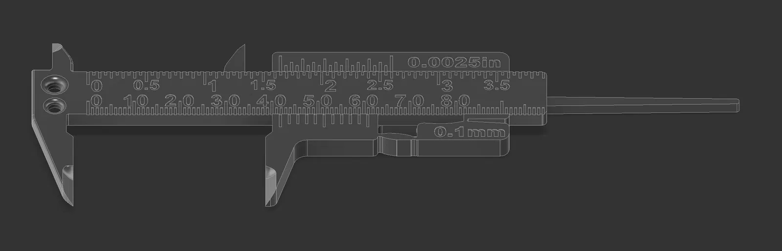 Thước cặp kẹp (Clamp Caliper) bỏ túi in 3D có clamp - Image 5