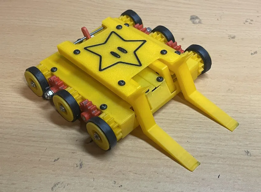 Robot chiến đấu antweight 6 bánh, servo flipper (150g) - Image 1