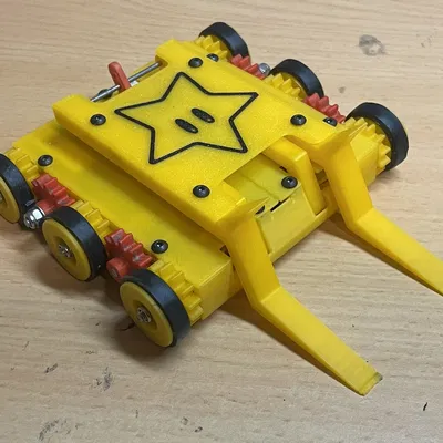 Robot chiến đấu antweight 6 bánh, servo flipper (150g)