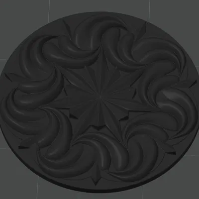 Trang trí tròn hoa văn với ngôi sao