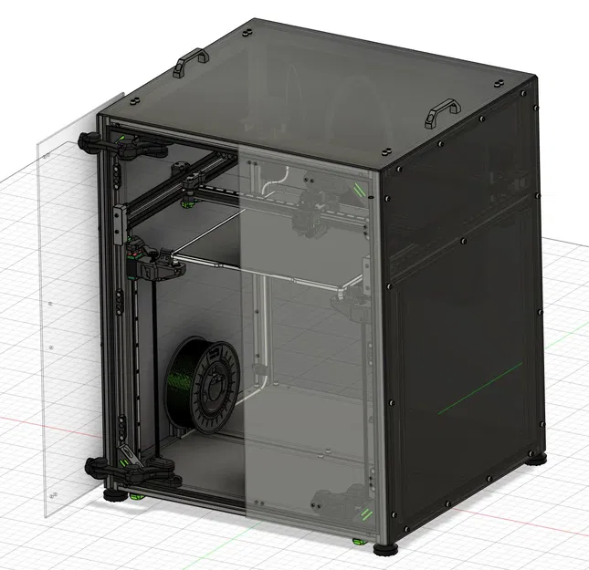 Bản cải tiến bản lề Split Front Panel cho RatRig V-Core 4 - Image 1