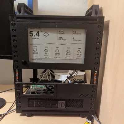 Giá đỡ rack 10" cho TRMNL OG DIY KIT (có thêm nút bấm)